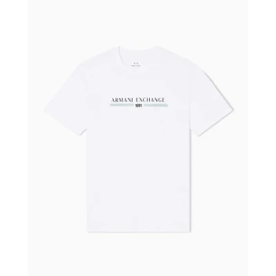 Image of Armani Exchange Print Tshirt offwhite, Men&#039;s, Size: XXL, Off/white