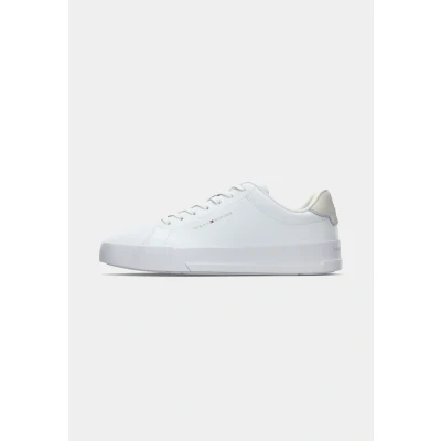Image of Tommy Hilfiger TH Court Trainers, Men&#039;s, Size: 40, White shoes