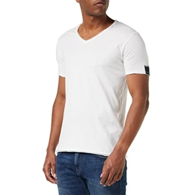 Image of Replay Basic Tshirt, Men&#039;s, Size: XXL, Natural white