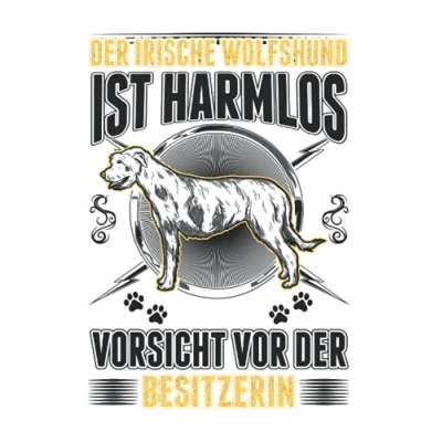 Image of Irischer Wolfshund Notizbuch: Besitzerin Irish Wolfhound / 6x9 Zoll 120 karierte Seiten