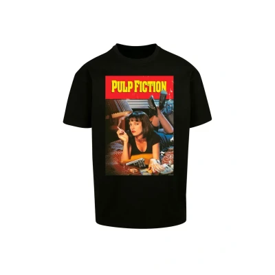 Image of Merchcode PULP Fiction Poster Oversize TEE Print Tshirt, Men&#039;s, Size: XS, Black