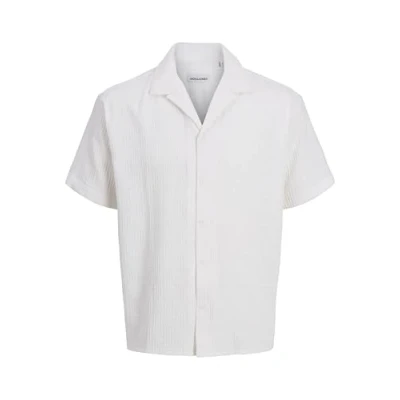Image of Jack &amp; Jones Jjematteo Resort Shirt Shirt, Men&#039;s, Size: Small, White