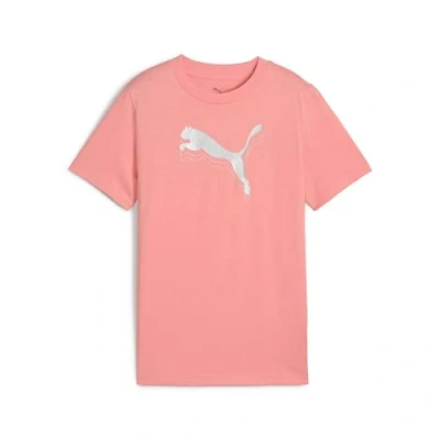 Image of Puma Metallic TEE Unisex Print Tshirt for kids, Size: 8y(7 8y), Pink fruit