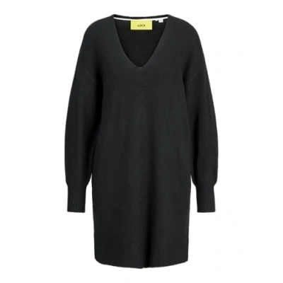 Image of JJXX Jxeffie Diverse V NECK Dress Jumper dress, Women&#039;s, Size: Medium, Black