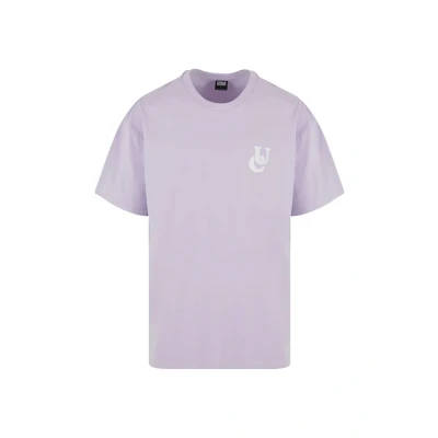 Image of Urban Classics Weavy LOGO Heavy Print Tshirt, Men&#039;s, Size: Large, Lilac
