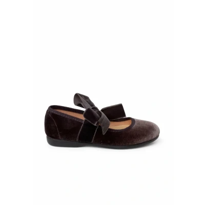 Image of Pisamonas Ankle strap ballet pumps for kids, Size: 8K, Anthracite Textile