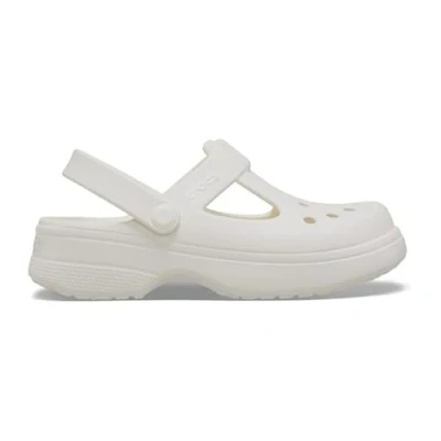 Image of Crocs MARY JANE Unisex Clogs for kids, Size: 7K, Chalk Synthetics