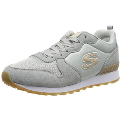 Image of Skechers OG 85 Trainers, Women&#039;s, Size: 6.5, Light grey Leather and textile