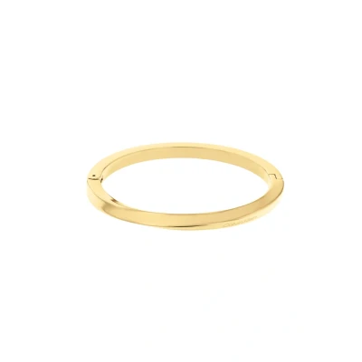 Image of Calvin Klein Polished GP Hinged Bangle Bracelet Bracelet, Women&#039;s, Size: One Size, Gold