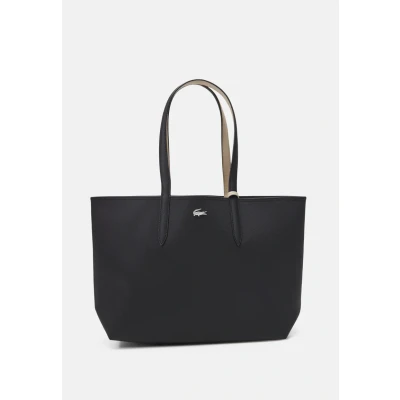 Image of Lacoste ANNA Tote bag, Women&#039;s, Size: One Size, Black/warm sand