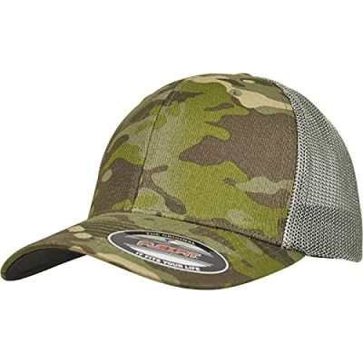 Image of Flexfit Trucker Multicam Cap, Men&#039;s, Size: One Size, Tropical