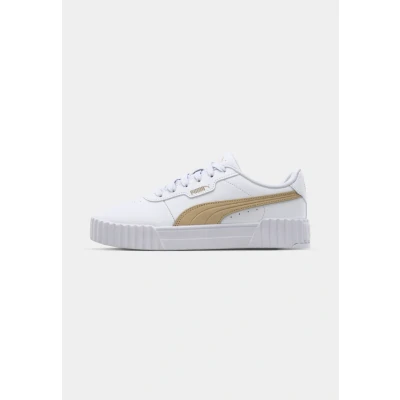 Image of Puma Carina Trainers, Women&#039;s, Size: 7, White light sand gold Synthetics