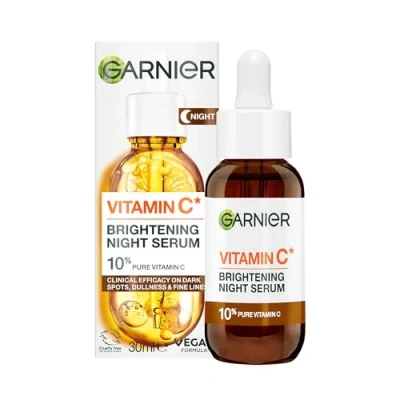 Image of Garnier Anti Dark Spot Night Serum 10% Pure Vitamin C and Hyaluronic Acid 30ml