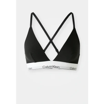 Image of Calvin Klein Underwear Unlined ICON Triangle bra, Women&#039;s, Size: Large, Black