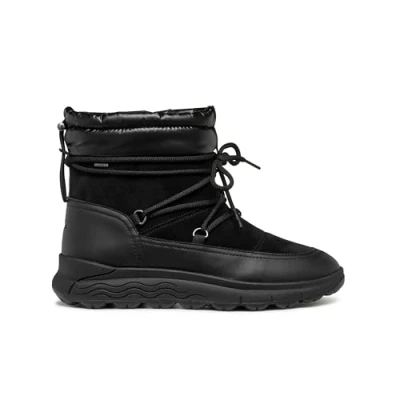 Image of Geox Spherica 4X4 ABX Winter boots, Women&#039;s, Size: 7, Black Leather/synthetics