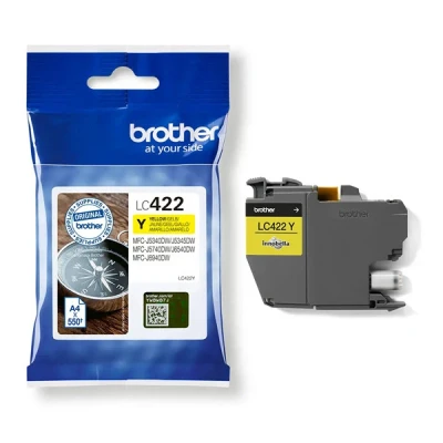 Image of MFC J6940DW Brother LC 422Y yellow ink cartridge (original Brother)