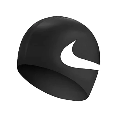 Image of NIKE Silicone Cap Swimming Cap, Unisex Adult, unisex_adult, NESS8163, Black, one size