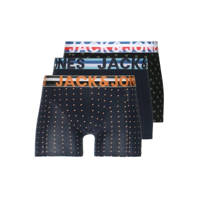 Image of Jack &amp; Jones Jachenrik Trunks 3 PACK Pants, Men&#039;s, Size: Small, Black/navy blazer