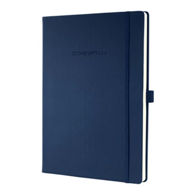 Image of SIGEL CO657 Premium Notebook lined, A5, hardcover, Blue Conceptum