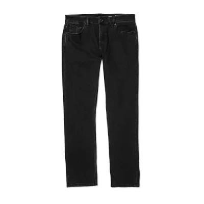 Image of Volcom Solver Straight leg jeans, Men&#039;s, Size: 29x32, Black out