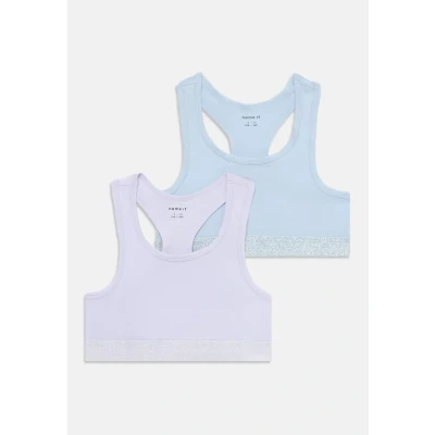 Image of Name it Nkfshort 2 PACK Bustier Purple heather, subdude blue for kids, Size: 6y, heather/subdude