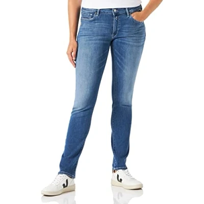 Image of Replay NEW LUZ Pants Jeans Skinny Fit, Women&#039;s, Size: 24x30, Medium blue