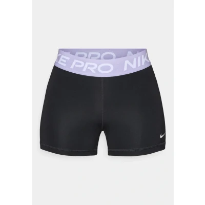 Image of Nike Performance Short Leggings, Women&#039;s, Size: Small, Black/lilac ice/white