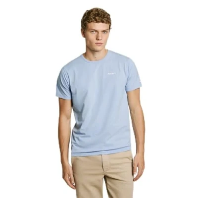 Image of Pepe Jeans Original Basic Tshirt, Men&#039;s, Size: Small, Light thames blue