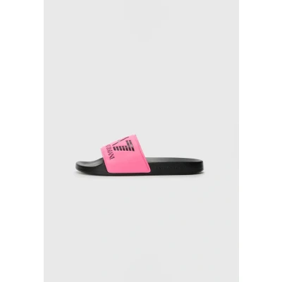 Image of EA7 Emporio Armani Unisex Pool slides, Size: 7.5, Pink fluo/black Synthetics