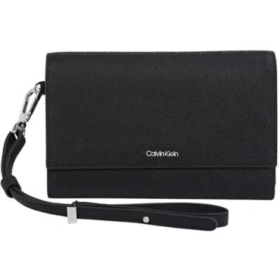Image of Calvin Klein MUST Trifold Wristel Unisex Wallet, Size: One Size, Black mono