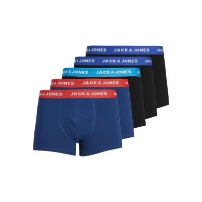Image of Jack &amp; Jones Jaclee Trunks 5 PACK Pants, Men&#039;s, Size: Medium, Blue/black
