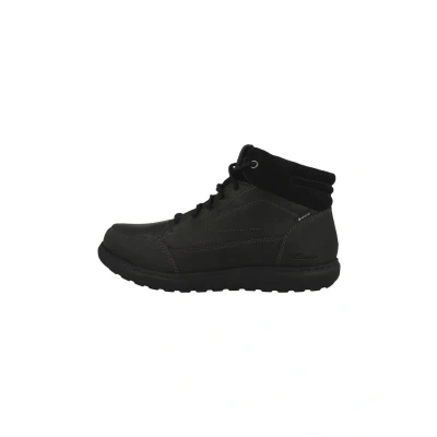 Image of Clarks Laceup ankle boots, Men&#039;s, Size: 8, Black warmlined leather Leather/synthetics