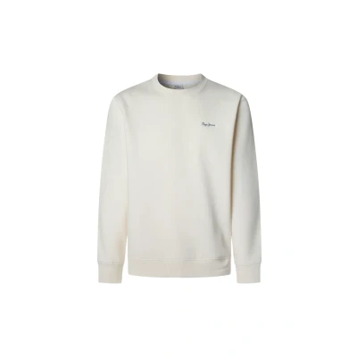 Image of Pepe Jeans Macbeth CREW Sweatshirt, Men&#039;s, Size: Medium, Ivory white