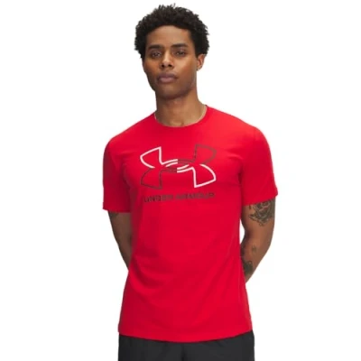 Image of Under Armour Foundation Print Tshirt, Men&#039;s, Size: 3XL, Red/white/black