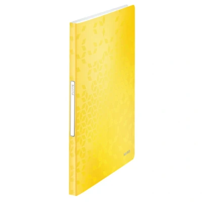 Image of Leitz A4 Display Book, 40 Pockets, 80 Sheet Capacity, Transparent Yellow, WOW Range, 46320016