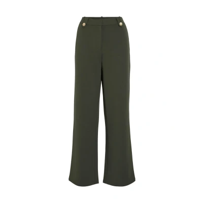 Image of VILA Viclua WIDE Button Pants Trousers, Women&#039;s, Size: XS, Deep depths/gold coloured