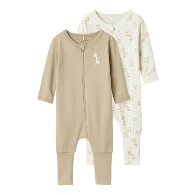 Image of Name it 2P ZIP FF Jet Giraffe NOOS Pyjamas for kids, Size: 104, stream