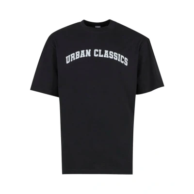 Image of Urban Classics College Print Tshirt, Men&#039;s, Size: 5XL, Black