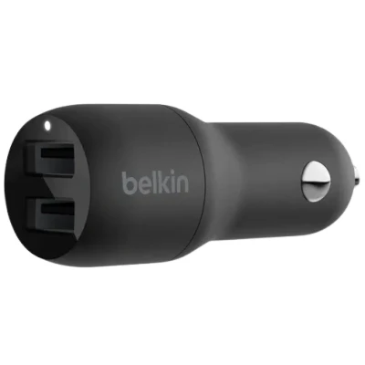 Image of Belkin Boost Charge Dual USB Quick Car Charger 12W Black