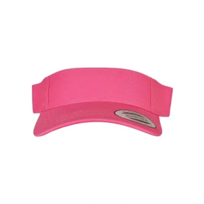 Image of Flexfit Snapback Curved Visor Cap, Size: One Size, Cosmo pink