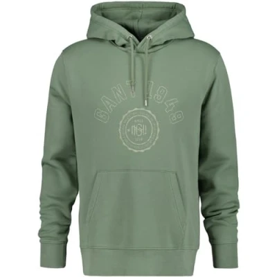 Image of GANT Graphic Hoodie Sweatshirt, Men&#039;s, Size: 4XL, Green