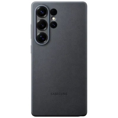 Image of Samsung Kindsuit Pu Leather Back Cover Black Galaxy S25 Ultra