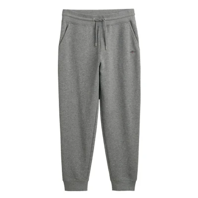 Image of GANT Herren Reg Shield Sweatpants Logo Sweathose, Grey Melange, M