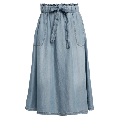 Image of Cream Vinca Skirt Aline skirt, Women&#039;s, Size: 6, Blue denim