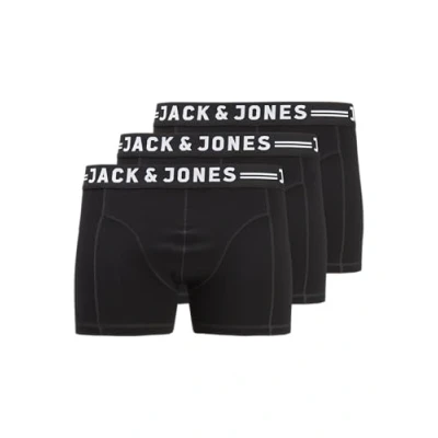 Image of Jack &amp; Jones Jacsense Trunks PLUS SIZE 3 PACK Pants, Men&#039;s, Size: 2XL, Black