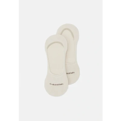 Image of Calvin Klein Underwear Footie MID CUT 2 PACK Unisex Trainer socks, Size: 6 8, Sand