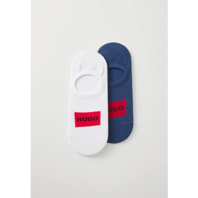 Image of HUGO Label 2 PACK Socks, Men&#039;s, Size: 5.5 8, Medium blue