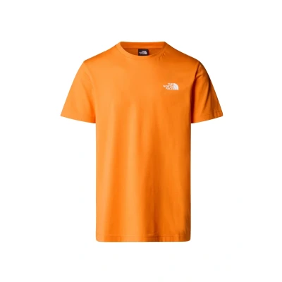 Image of The North Face Simple DOME TEE Print Tshirt, Men&#039;s, Size: XS, Digital orange