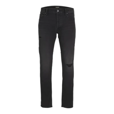Image of JACK &amp; JONES Men&#039;s Jeans, Black Denim, 29W / 30L