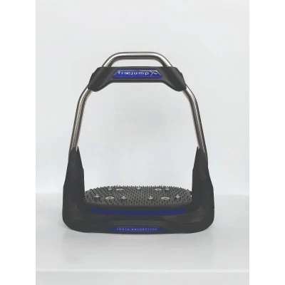 Image of Freejump Air&#039;S Stirrup Brown Straight Eye / Incline Grip Tread Horse Stirrups Riding Equestrian